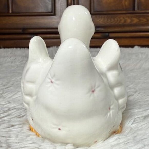Vintage Ivory Glazed Ceramic Duck Bowl Dish - Picture 5 of 11